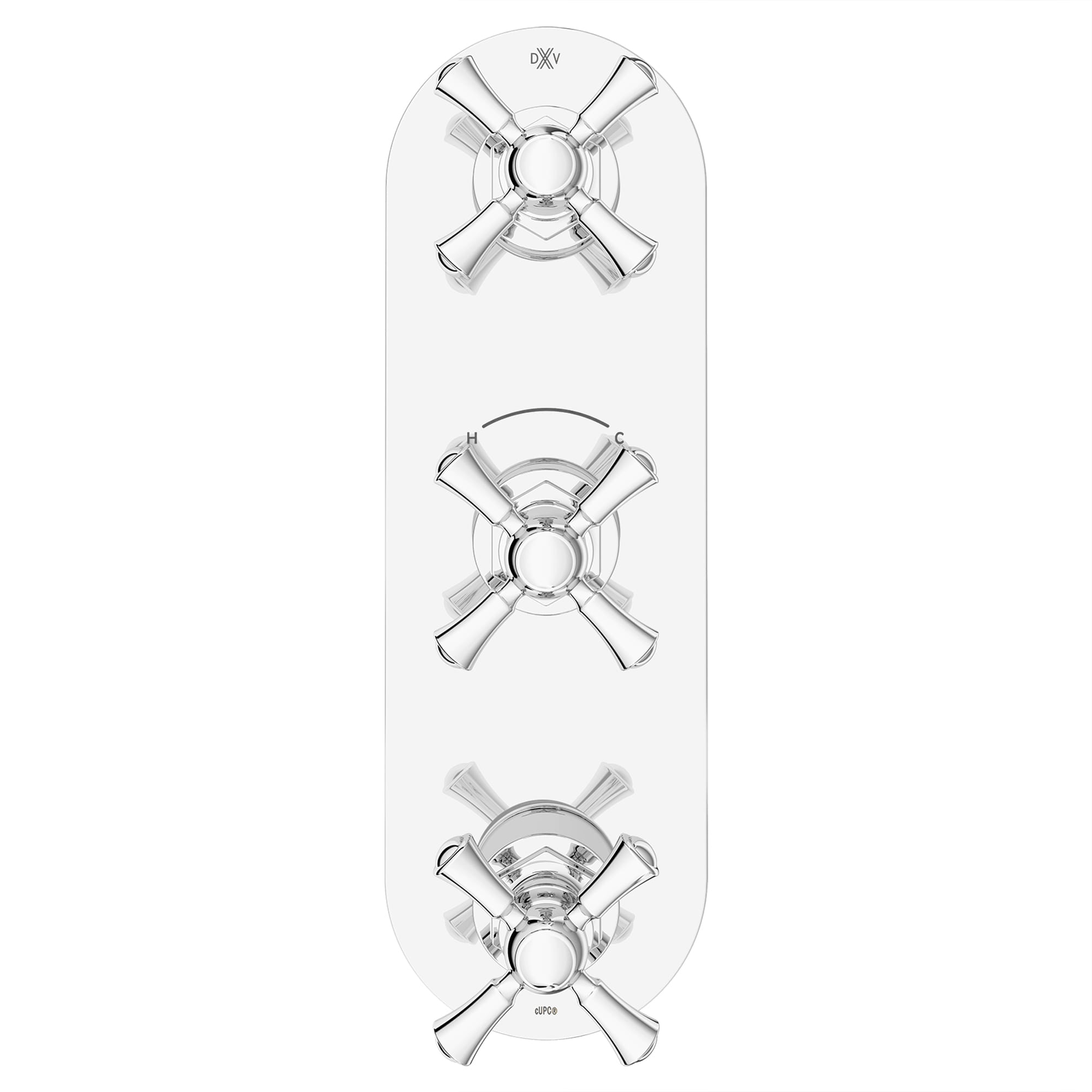 Oak Hill 3-Handle Thermostatic Valve Trim Only with Cross Handles